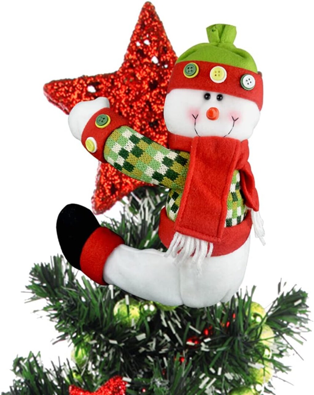 Christmas Tree Topper Snowman (Snowman) 	13 Inches High and 10.5 Inches Wide